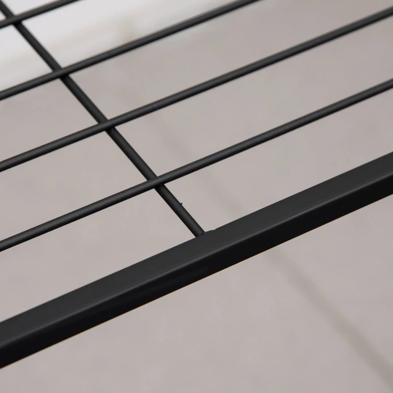 Outsunny Blumenständer Blumenregal aus Metall 3 Stufen Pflanzenregal Blumentreppe  für innen und außen Garten Balkon Schwarz 95 x 63 x 72 cm