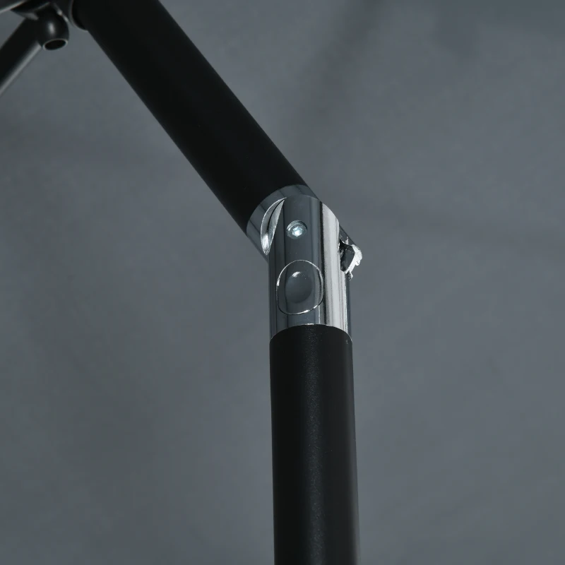 Outsunny Rechteckiger neigbarer Gartenschirm aus Aluminium mit hochdichtem Polyester 3 x 2 m dunkelgrau