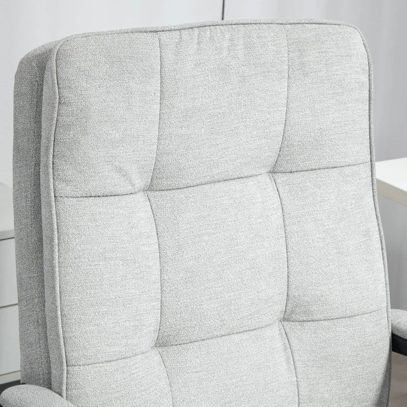 HOMCOM Scaun Ergonomic de Birou cu Spatar inalt Gri