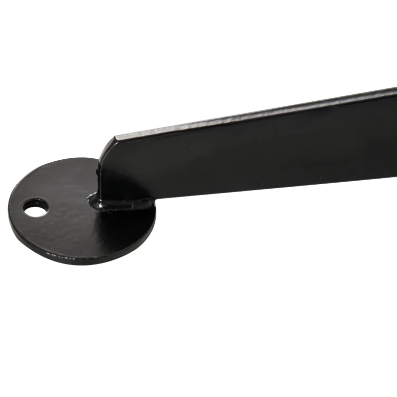 Outsunny Hängesessel-Ständer, Hängesesselstütze X-förmiges Fundament Federhaken Belastung 120 kg 114 x 80 x 208 cm Schwarz