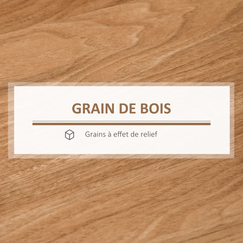 HOMCOM Bureau secrétaire bureau informatique dim. 105L x 55l x 100H cm 3 tiroirs + 3 niches piètement métal noir plateau imitation bois