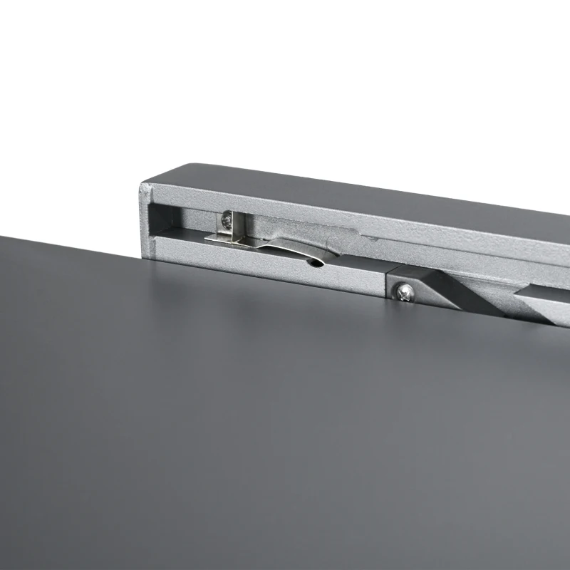 Outsunny Erweiterbarer rechteckiger Gartentisch für bis zu 6 Personen aus Aluminium Maße 80/160L x 80B x 75H cm Anthrazitgrau