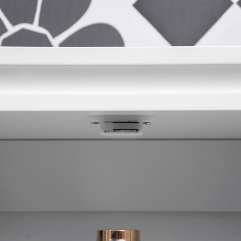 Kleankin Toilettenregal über der Toilette mit Doppeltürschrank, verstellbarem Regal und Nische, Abmessungen 71 x 20,5 x 165 cm, weiß