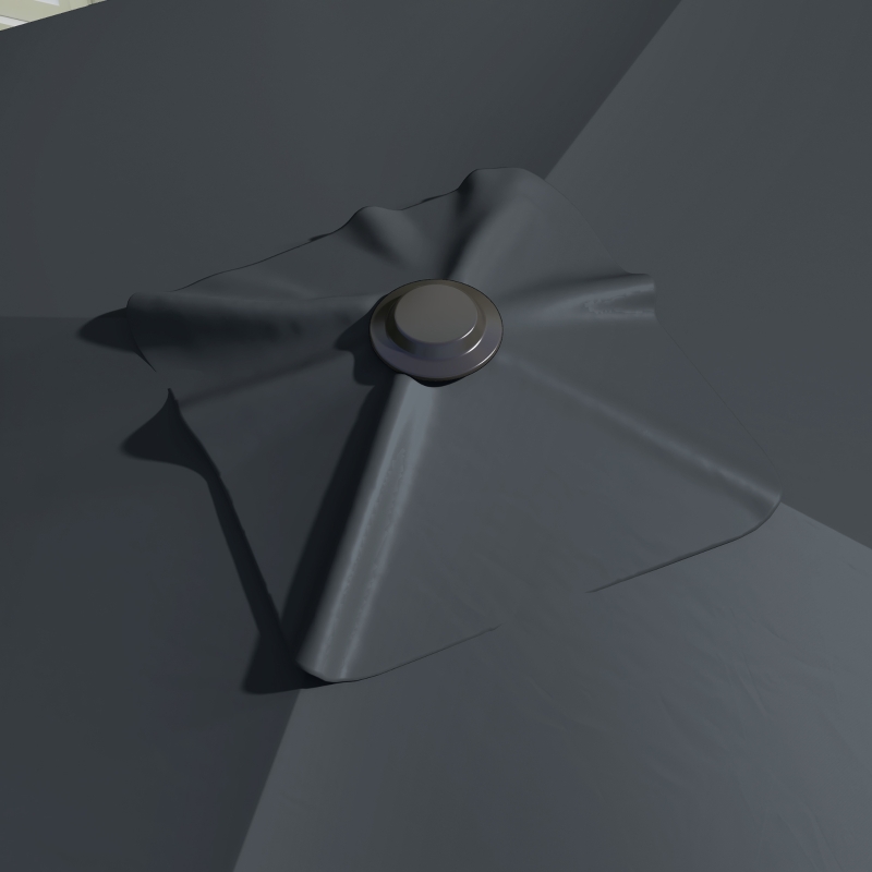 Outsunny Quadratischer Schwenkbarer Kurbel Sonnenschirm aus Aluminium - Maße 3L x 3B x 2,6H m Dunkelgrau