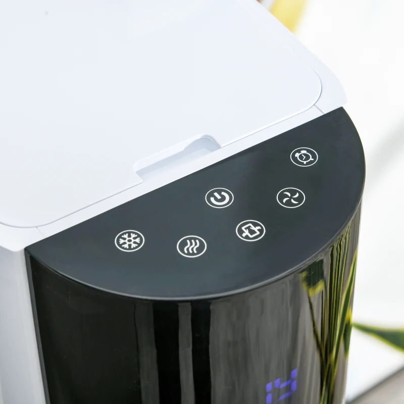 HOMCOM Ventilateur colonne, Climatiseur en forme de tour, pivotant de 52 degrés, fonctionnement silencieux, 3 modes de fonctionnement, 3 vitesses