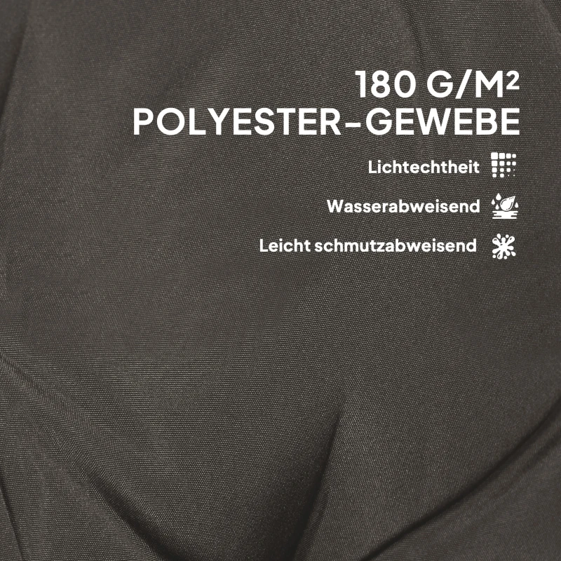 Outsunny 4er Set Sitzkissen 108 x 50 x 5 cm Stuhlkissen mit Bändern, Outdoor Indoor Sitzauflage Dunkelgrau