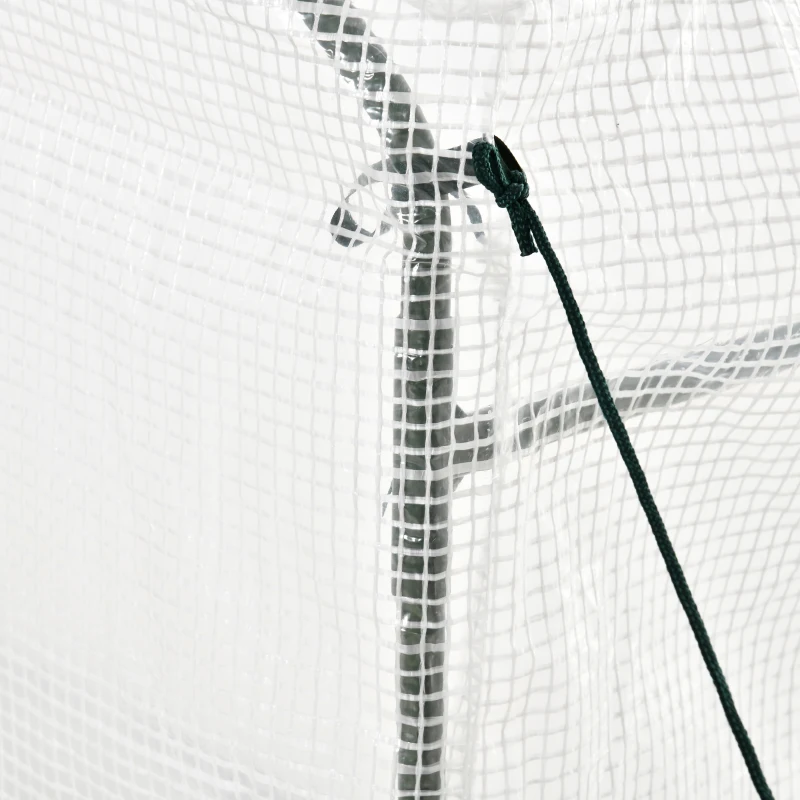 Outsunny Gewächshaus, begehbar, 1,80 x 1,00 x 1,68 m, Foliengewächshaus, robuste Plane, Weiß