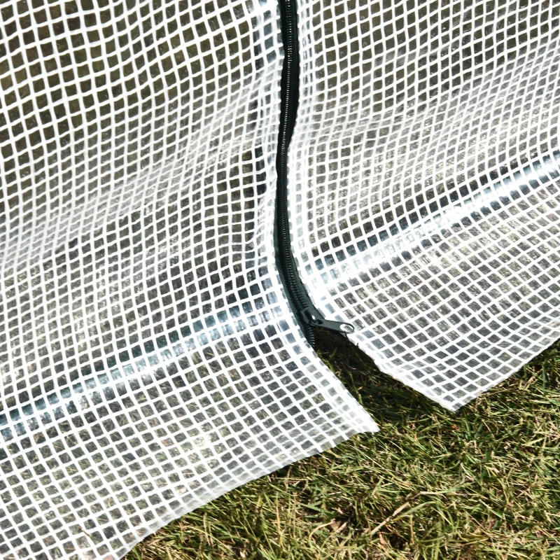 Outsunny Mini Gewächshaus, wetterbeständig, leicht zu transportieren, 99 cm x 71 cm x 60 cm, Folientunnel, Grün