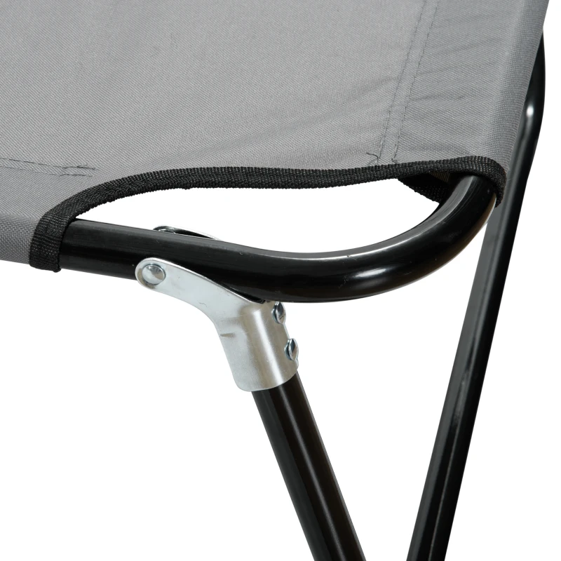 Outsunny Sonnenliege, 5-fach verstellbare Rückenlehne, schnelltrocknend, Metallrahmen, 188 x 56 x 28 cm, Grau