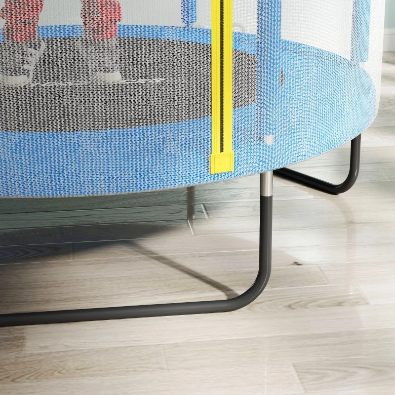 AIYAPLAY Kindertrampolin, filet de sécurité, jambes antidérapantes, entrée à glissière, coloré