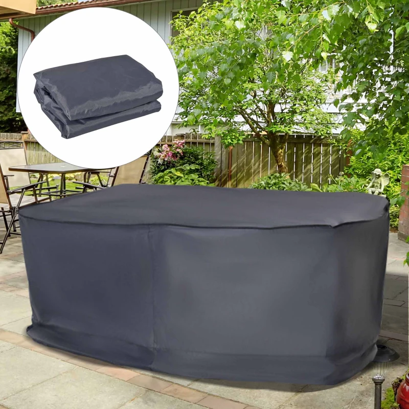 Outsunny Garden Furniture Cover, Waterproof Windproof 420D Heavy Duty Oxford Fabric    Rattan Furniture Cover, Rectangular Outdoor Table Chair Set Cover, 235 x 135 x 94cm