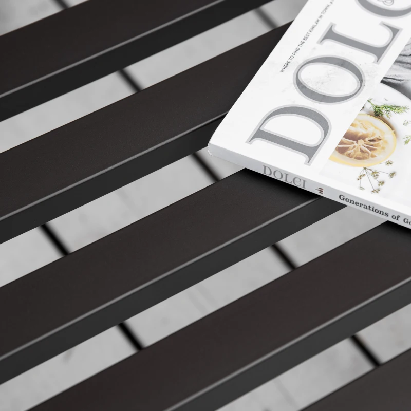 Outsunny Antique Style Outdoor Cast Iron Front Porch Bench Path Chair Seat Outdoor