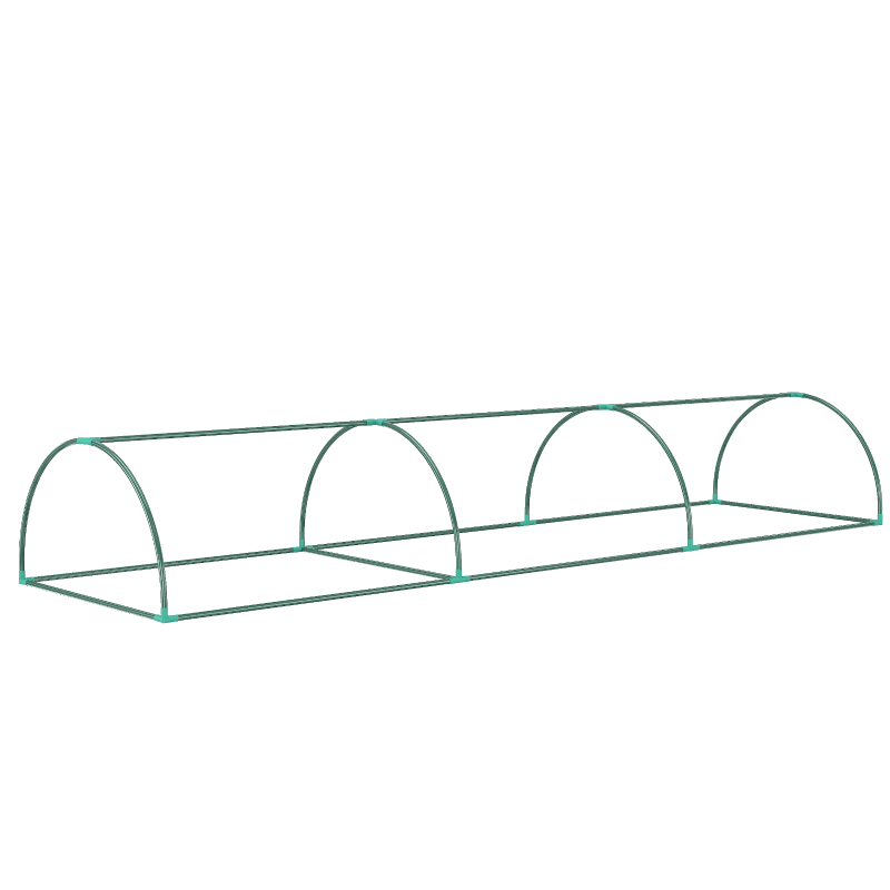 Outsunny Foliengewächshaus, wetterbeständig, UV-beständig, Folientunnel, 300 cm x 80 cm x 45 cm, Grün
