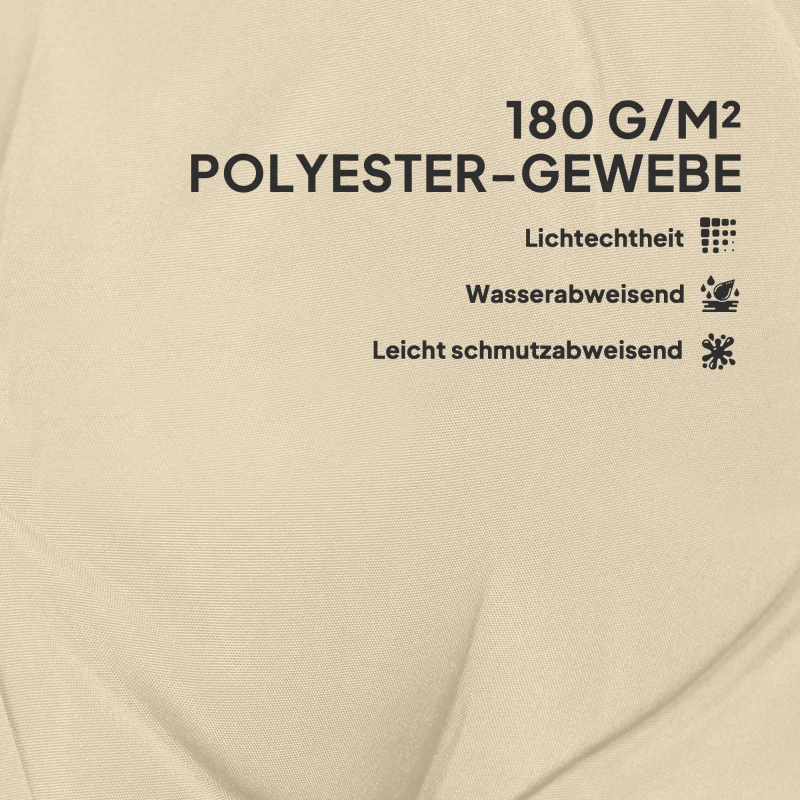 Outsunny 4er Set Sitzkissen 108 x 50 x 5 cm Stuhlkissen mit Bändern, Outdoor Indoor Sitzauflage Beige