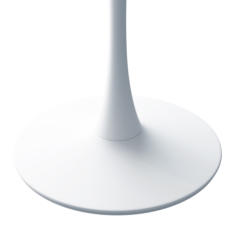 Tavolino da caffè ottagonale moderno, piano in MDF con base in metallo, 80×74×73 cm, per soggiorno e cucina, Bianco