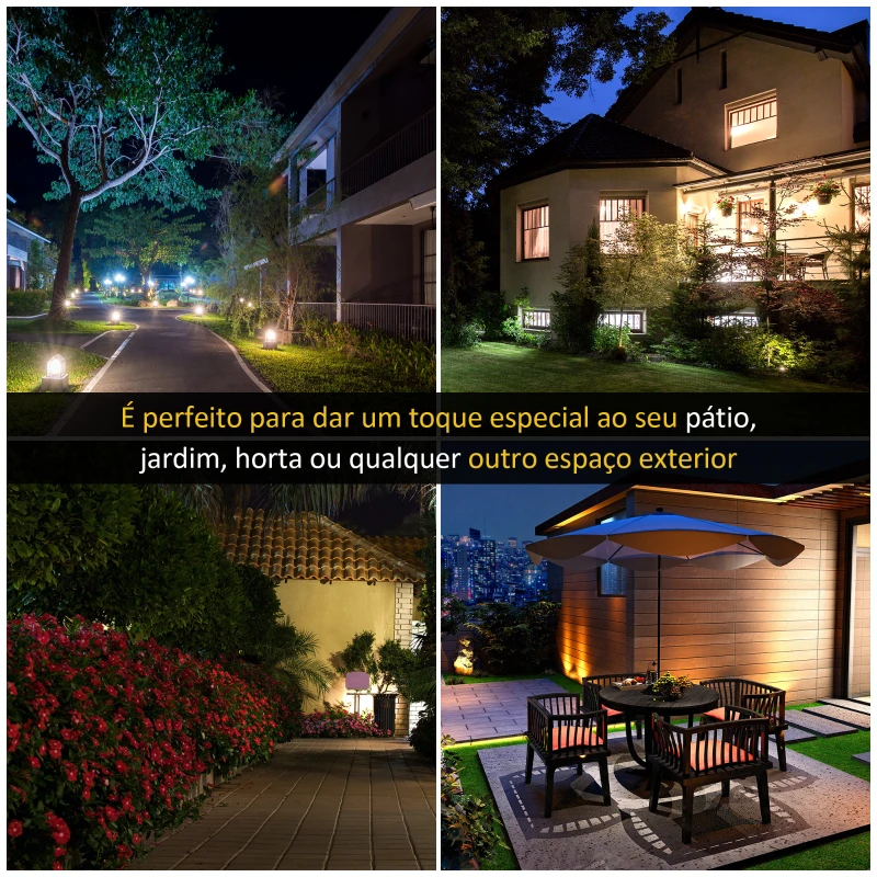 Outsunny Candeeiro Solar de Exterior com Ligar e Desligar Automático Resistente às Intempéries, Estrutura de Alumínio IP44 22x22x194 cm Preto