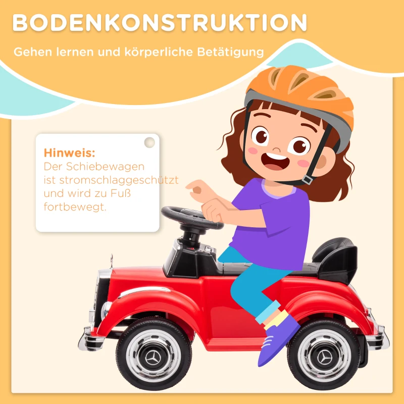 AIYAPLAY Rutscher Kinderauto Mercedes Benz Design 300 S Design, Rot