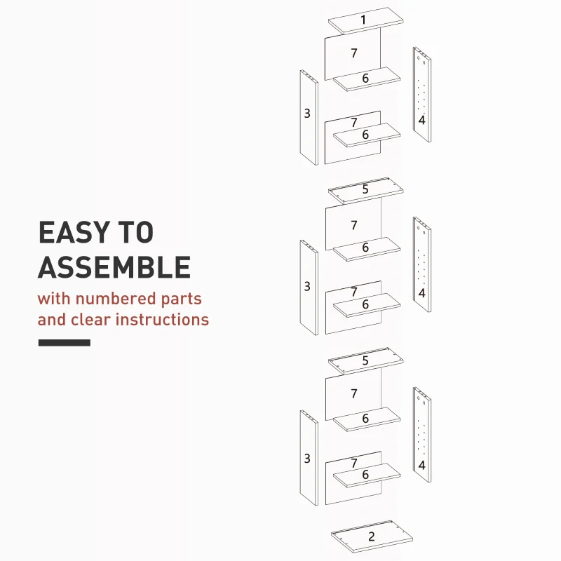 HOMCOM 260 Narrow CD Storage Unit - White