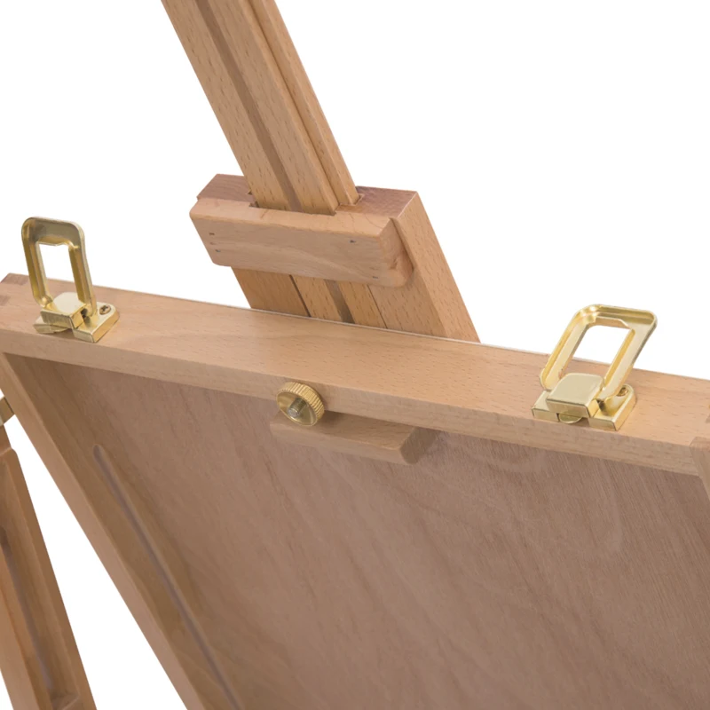Caballete Soporte Tripode Madera Haya Maleta Plegable Pintor Paleta Incluida