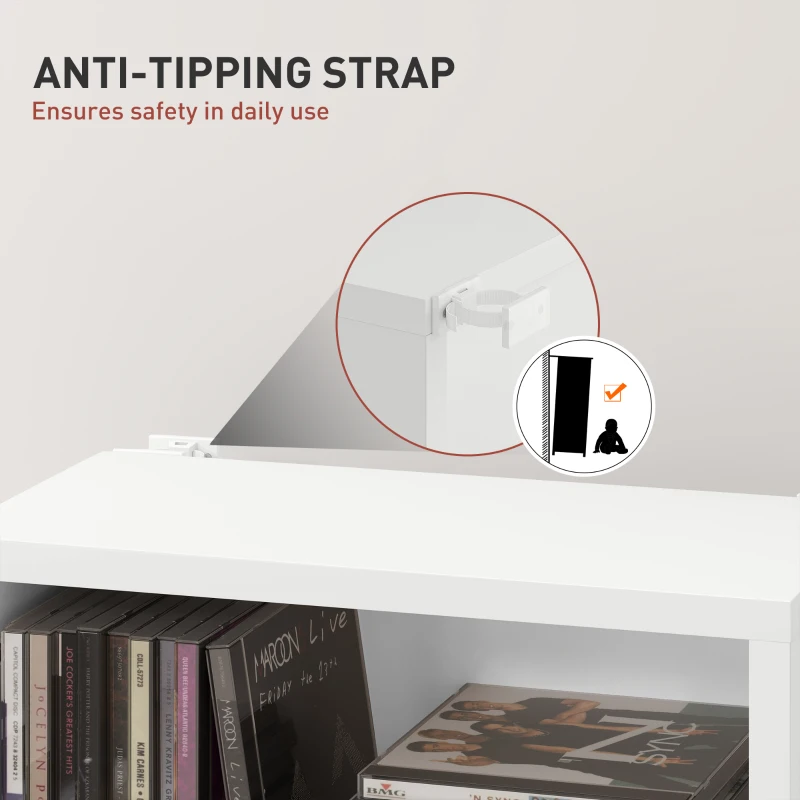 HOMCOM 260 Narrow CD Storage Unit - White