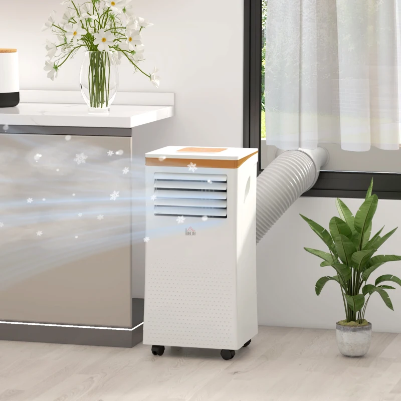 HOMCOM 9000 BTU Air Conditioning Unit, 3-in-1 Portable Air Conditioner, Dehumidifier, Cooling Fan with Remote, LED Display, 2 Speeds, 24H Timer, Window Venting Kit, 18m²