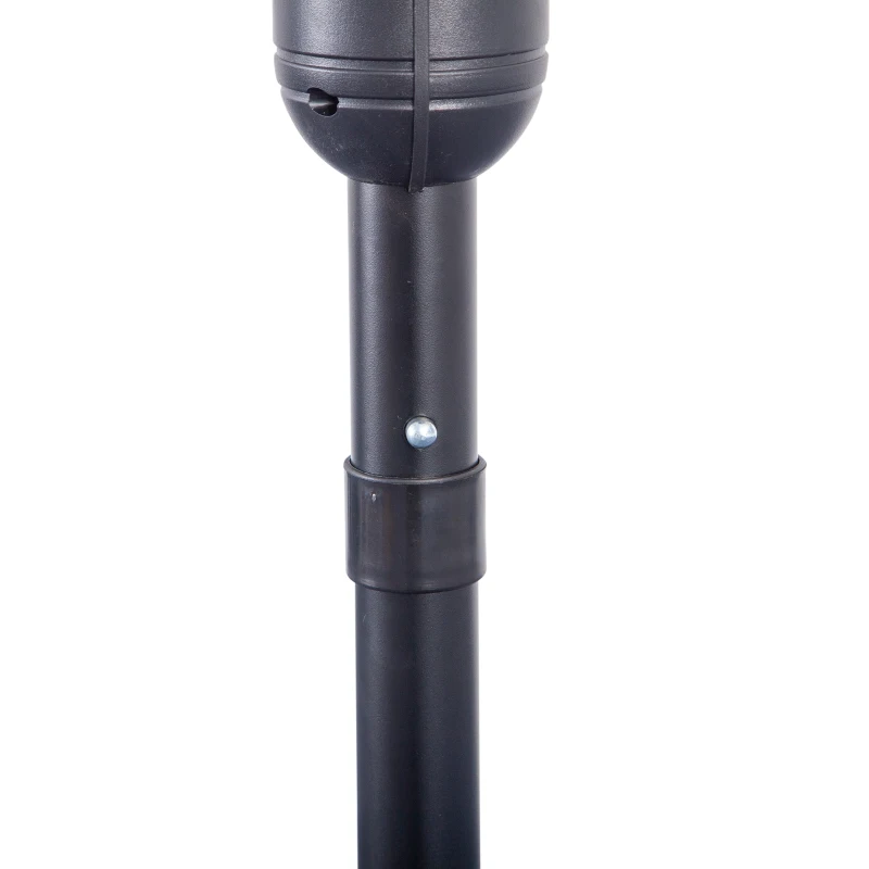 Outsunny 2.7m Garden Half Parasol, Outdoor Balcony Umbrella with 5 Steel Ribs, Patio Sun Shade, Cream White