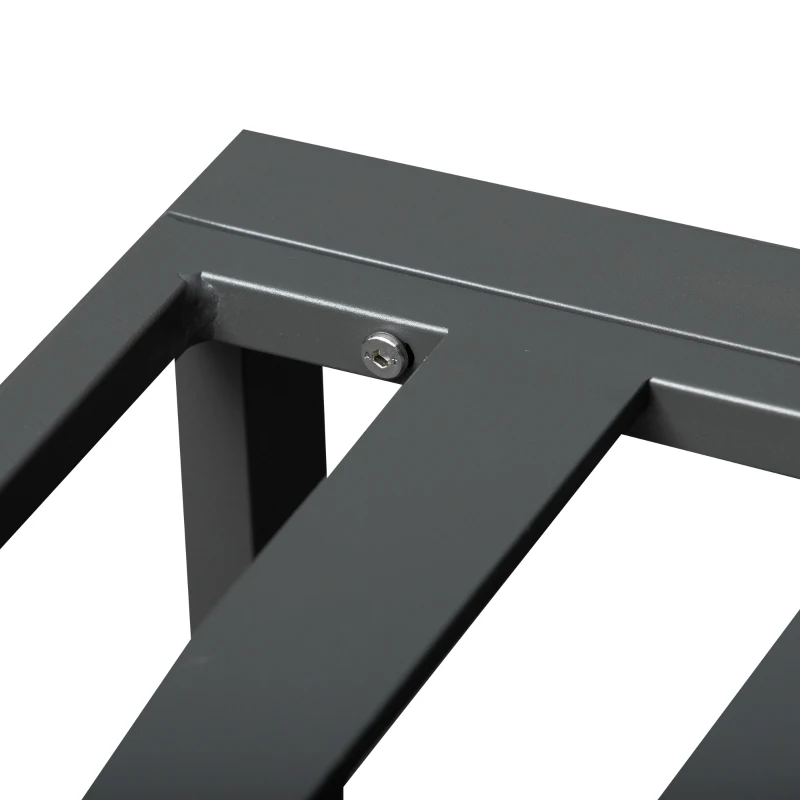 Outsunny 9PCs Patio Aluminium Dining Set, Space Saving Cube Set with 4 Chairs, 4 Ottoman, Cushions, 8 Seater Garden Furniture