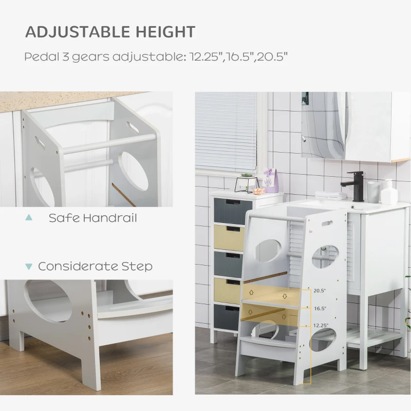 HOMCOM Turn de invatare Copii – Reglabil pe 3 Nivele