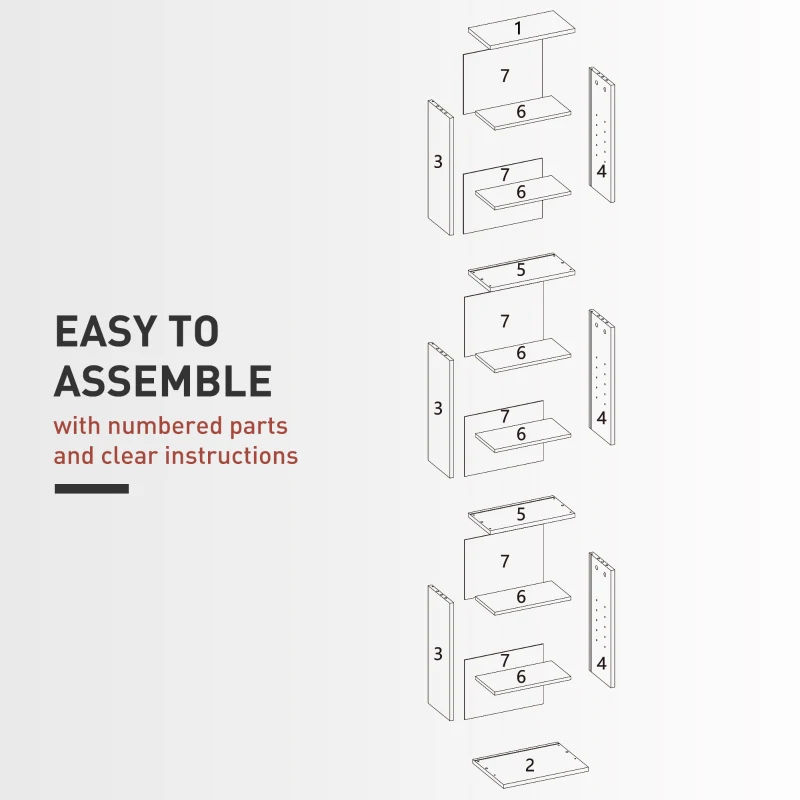 HOMCOM 260 Narrow CD Storage Unit - Black