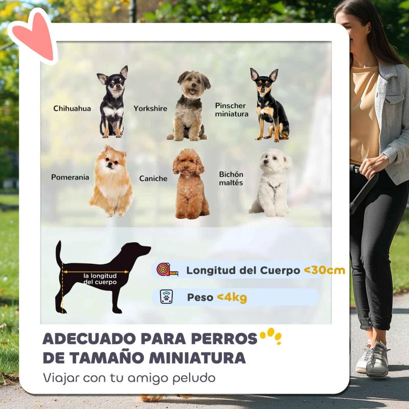 PawHut Cochecito para Perros Pequeños con Estructura de Paraguas con Cojín Lavable Portavaso Ventanas de Malla y Bolsa Azul