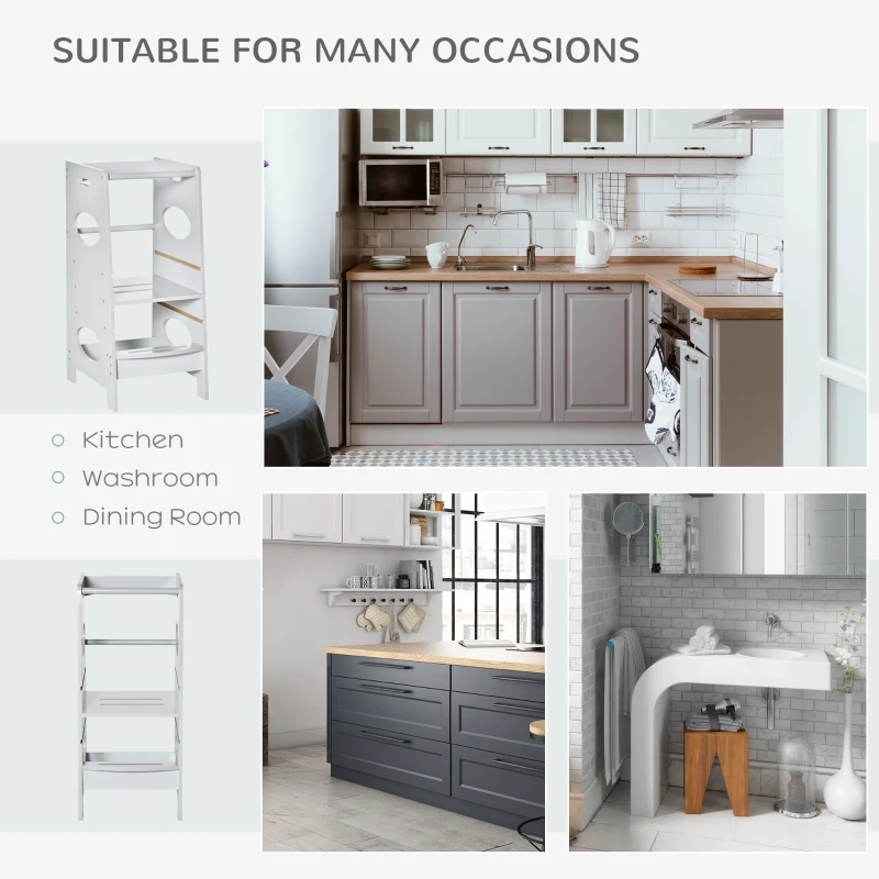 HOMCOM Turn de invatare Copii – Reglabil pe 3 Nivele