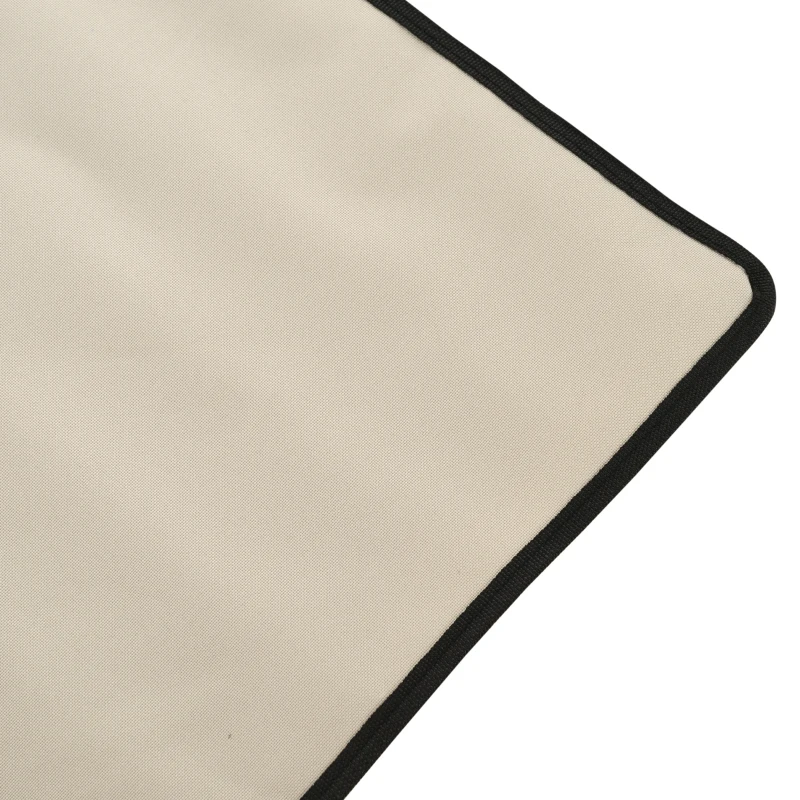 Outsunny Strandliege, klappbar, verstellbare Rücklehne, Seitentasche, weiche Polsterung, Stahlrahmen, Beige, 142x51x40cm