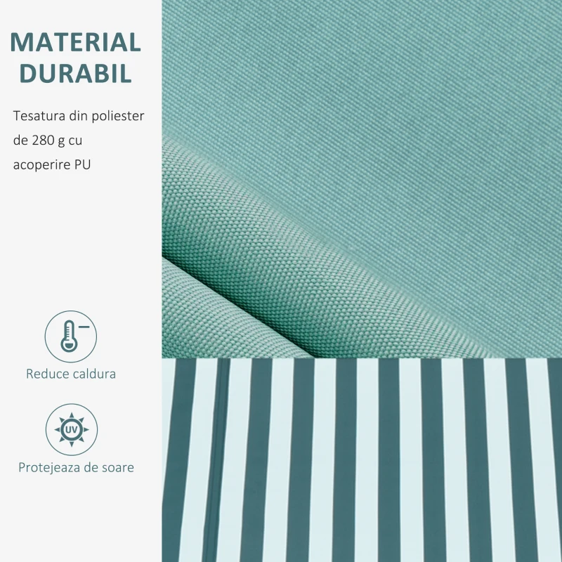 Outsunny Copertina Soare cu Brate de Exterior Reglarea cu Manivela 295x250cm