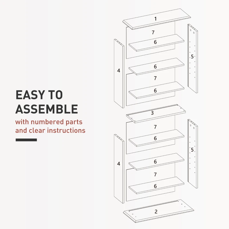 HOMCOM 360 CD Storage Unit - Grey