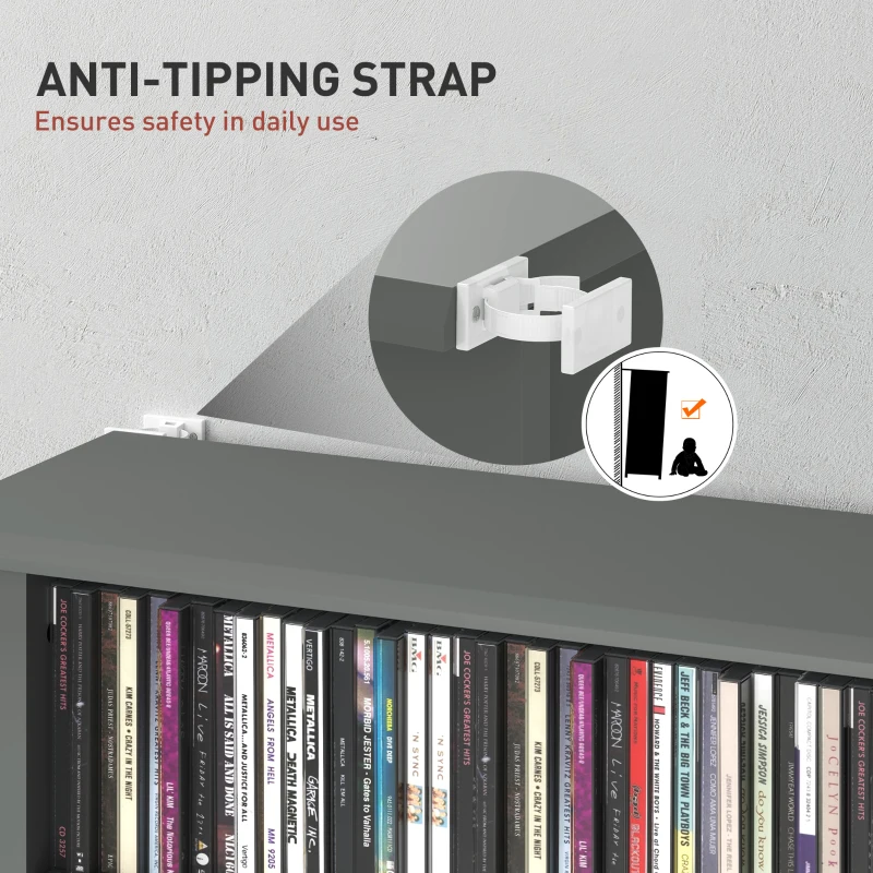 HOMCOM 360 CD Storage Unit - Grey