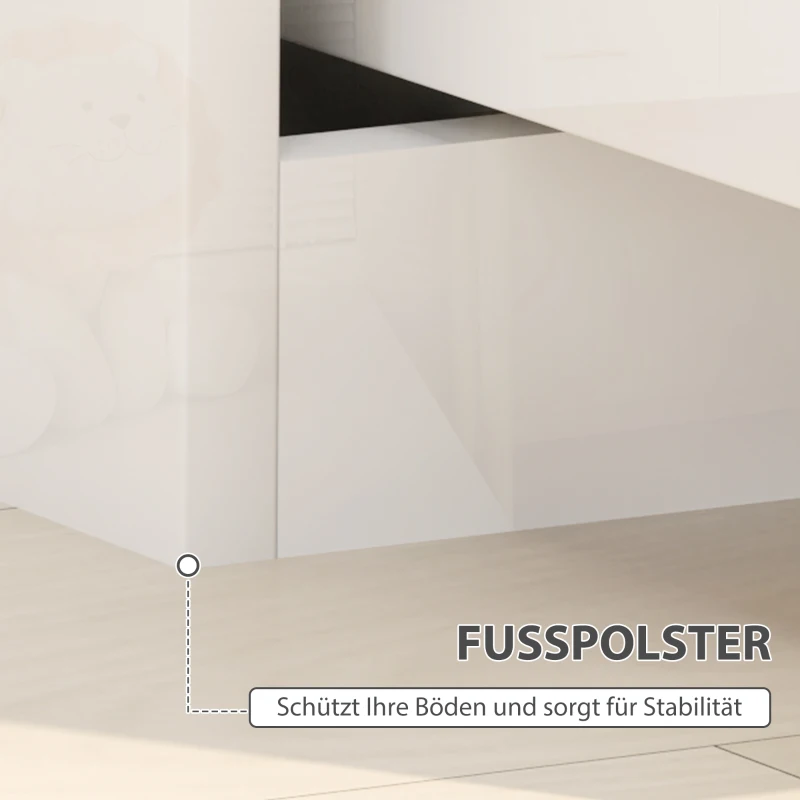 HOMCOM Nachtkastje, Bijzettafel met Laden, Spaanplaat, Stijlvol, Wit