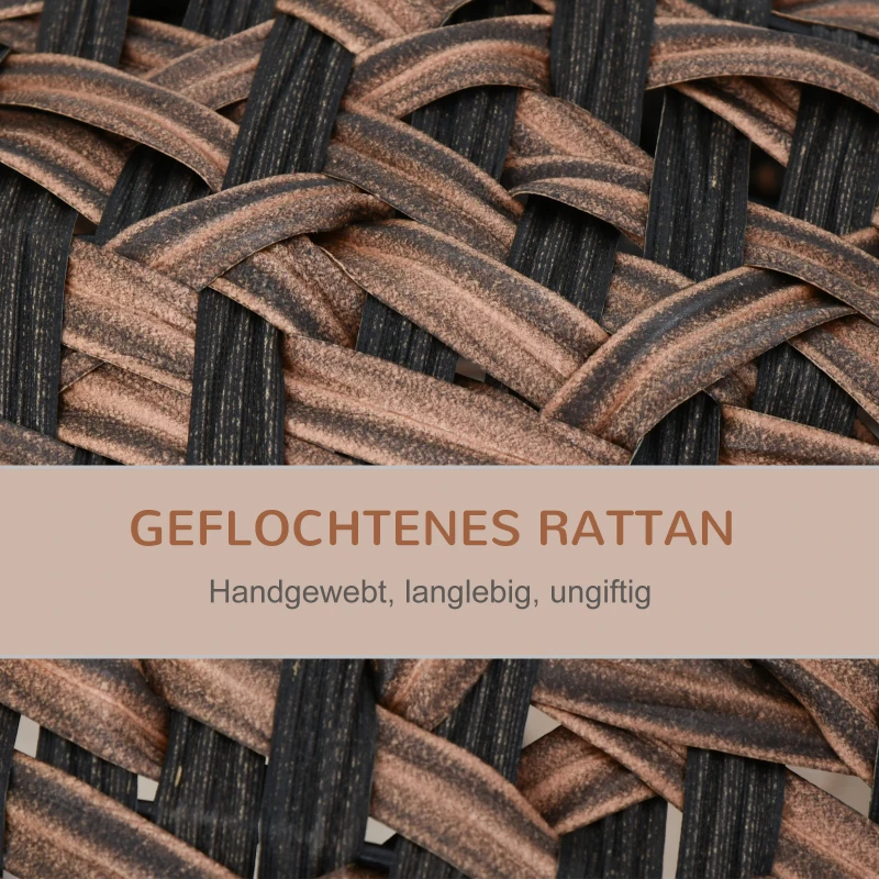 PawHut Katzenhaus aus Rattan mit Kissen Katzenschlafplatz Katzenhöhle mit erhöhten Füßen Braun Ø52 x 58 cm