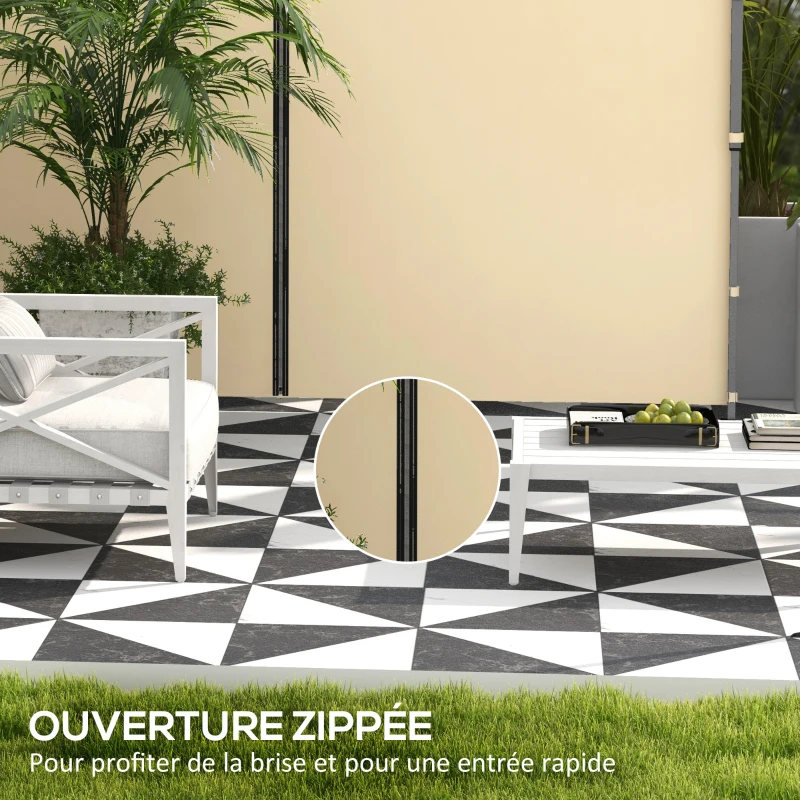 Outsunny Parois latérales de Rechange Barnum panneaux latérals pour tonnelle 3 x 3 ou 3 x 6 m 2 pièces beige