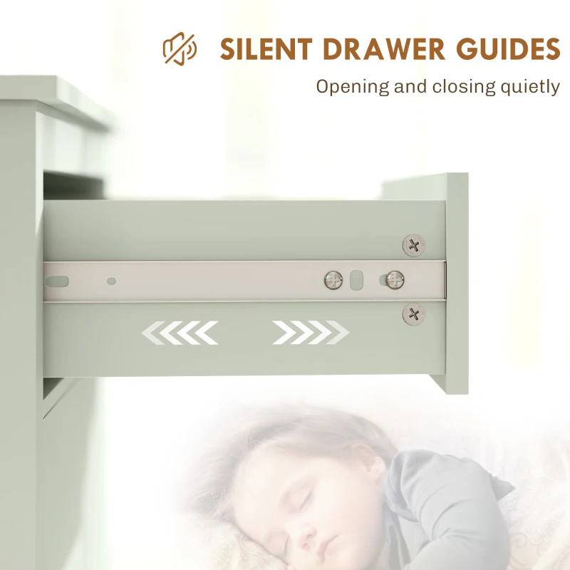 HOMCOM Farmhouse Style Sideboard - Light Green