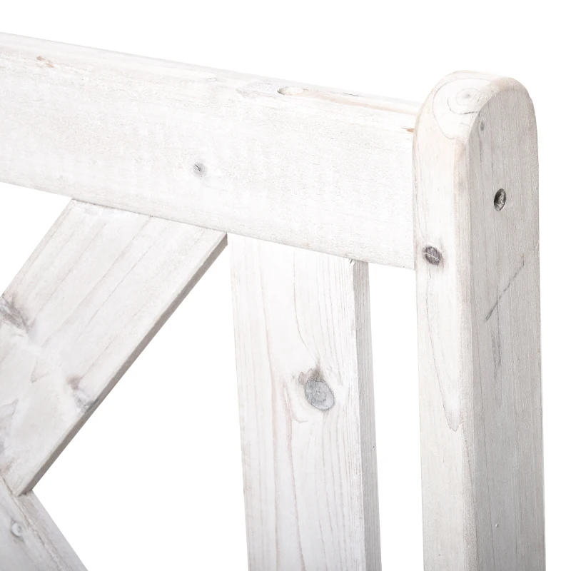 Outsunny Sitzbank mit Stauraum 2-Sitzer Gartentruhe Truhenbank Kissentruhe Aufbewahrung Weiß 115 x 61 x 85 cm