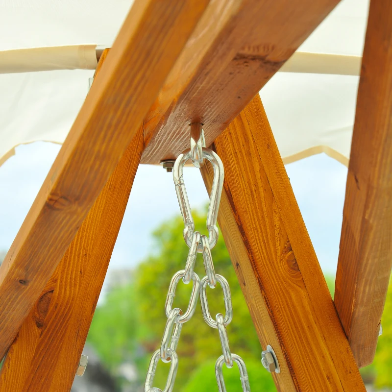 Outsunny Hollywoodschaukel Gartenschaukel Schaukelbank Schaukel 2-Sitzer Lärche