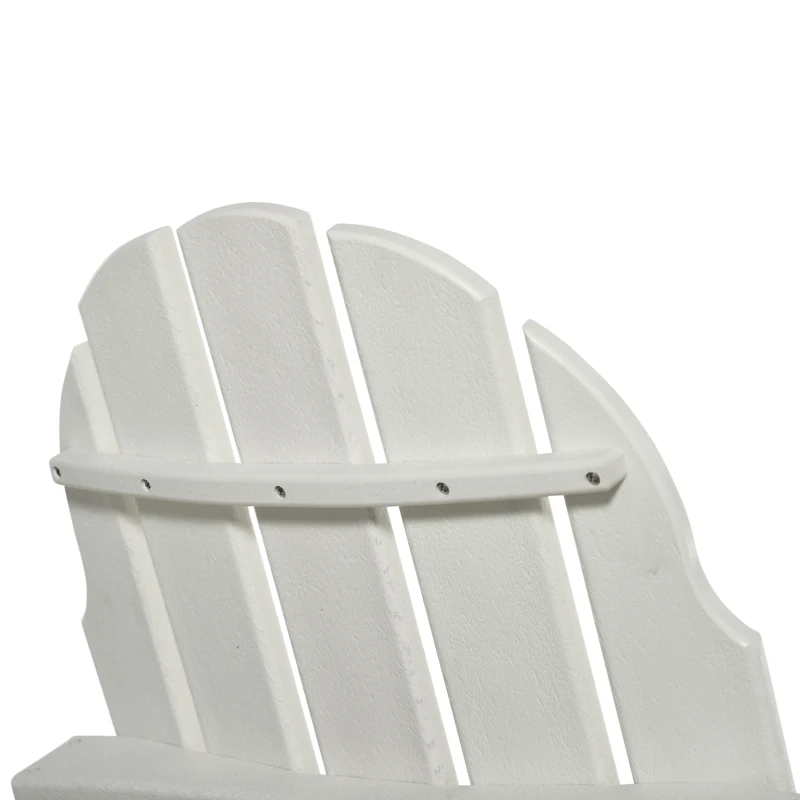 Outsunny Gartenstuhl, Klappstuhl, ergonomisches Design, wetterfest, Kunststoff, weiß, 75 x 87 x 93 cm
