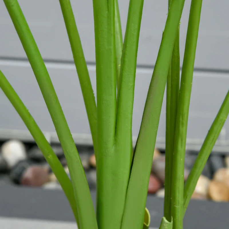 HOMCOM 2 Plantas Artificiales de 160 cm Bananera con Maceta y 10 Hojas Realistas para Decoración en Interior Verde