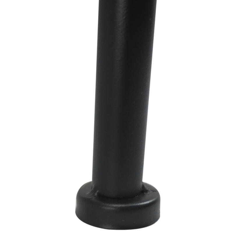 Outsunny 2-Sitzer Gartenbank robust, Parkbank rostfrei Sitzbank Bank Gartenmöbel für Terrasse, Garten und den generellen Außenbereich 107cm x 55,5cm x 90,5cm, Schwarz