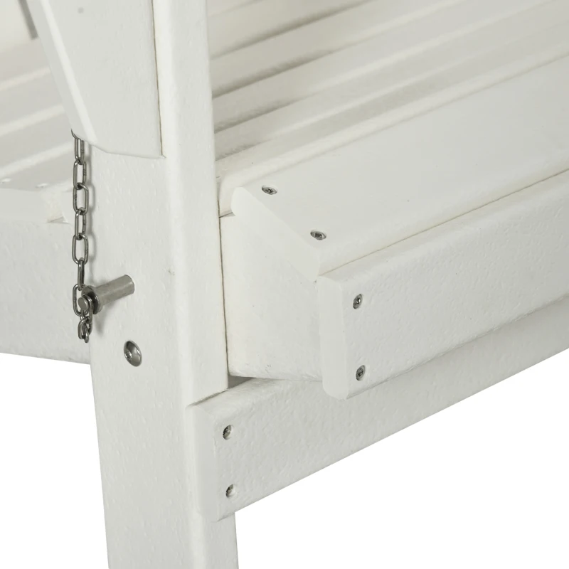 Outsunny Gartenstuhl, Klappstuhl, ergonomisches Design, wetterfest, Kunststoff, weiß, 75 x 87 x 93 cm