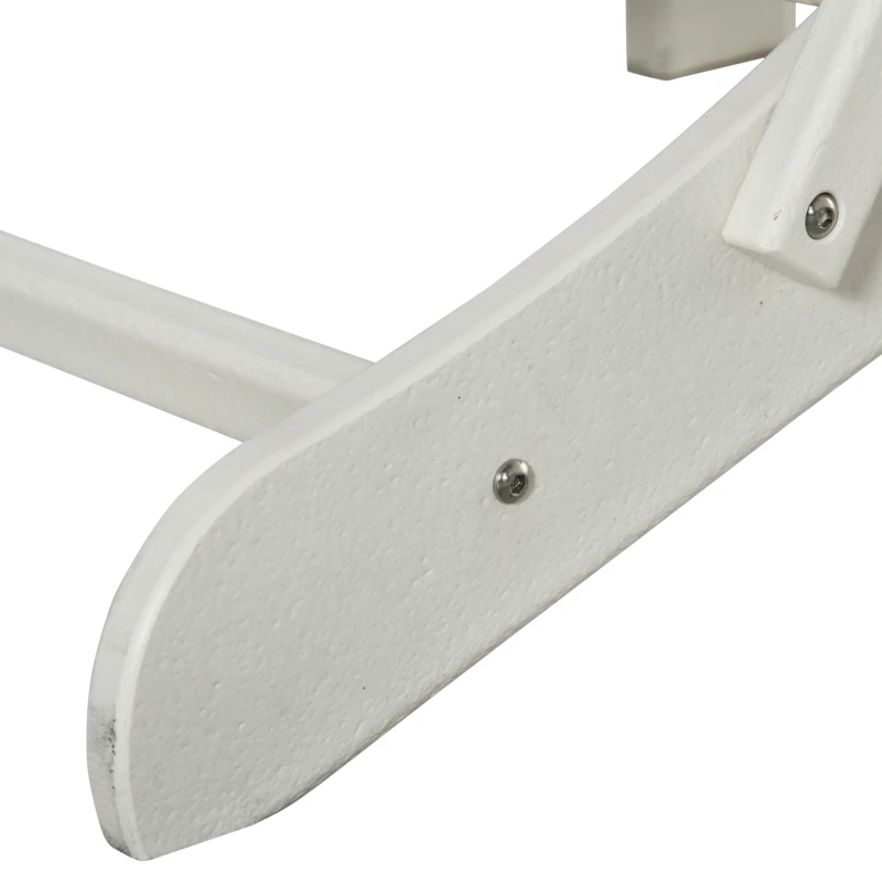 Outsunny Gartenstuhl, Klappstuhl, ergonomisches Design, wetterfest, Kunststoff, weiß, 75 x 87 x 93 cm