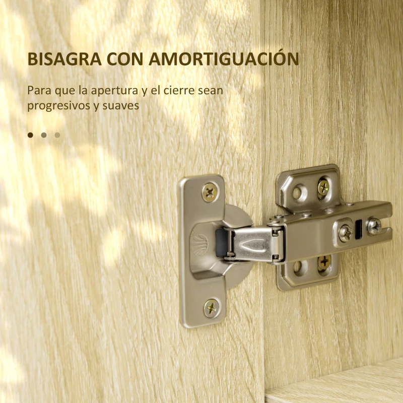 kleankin Armario de Baño de Pared con Espejo Estantes Ajustables y Toallero Diseño Compacto para Lavabo o WC 60x15x70 cm Roble