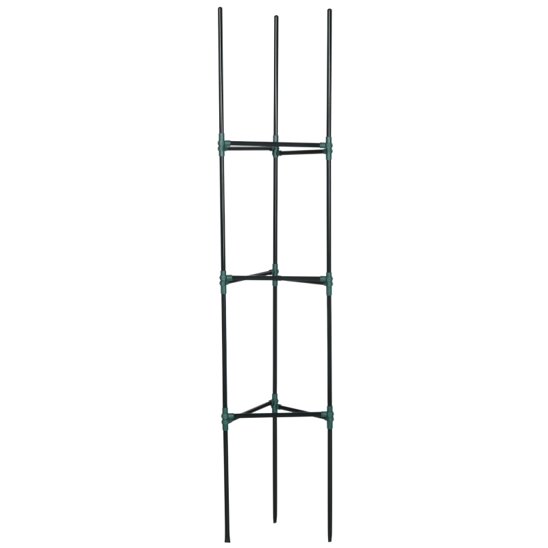 Outsunny Rankhilfe, 3er-Set, Pflanzgitter, modulares Design, für Außen und Innen, Stahl, grün, 38 x 38 x 182 cm