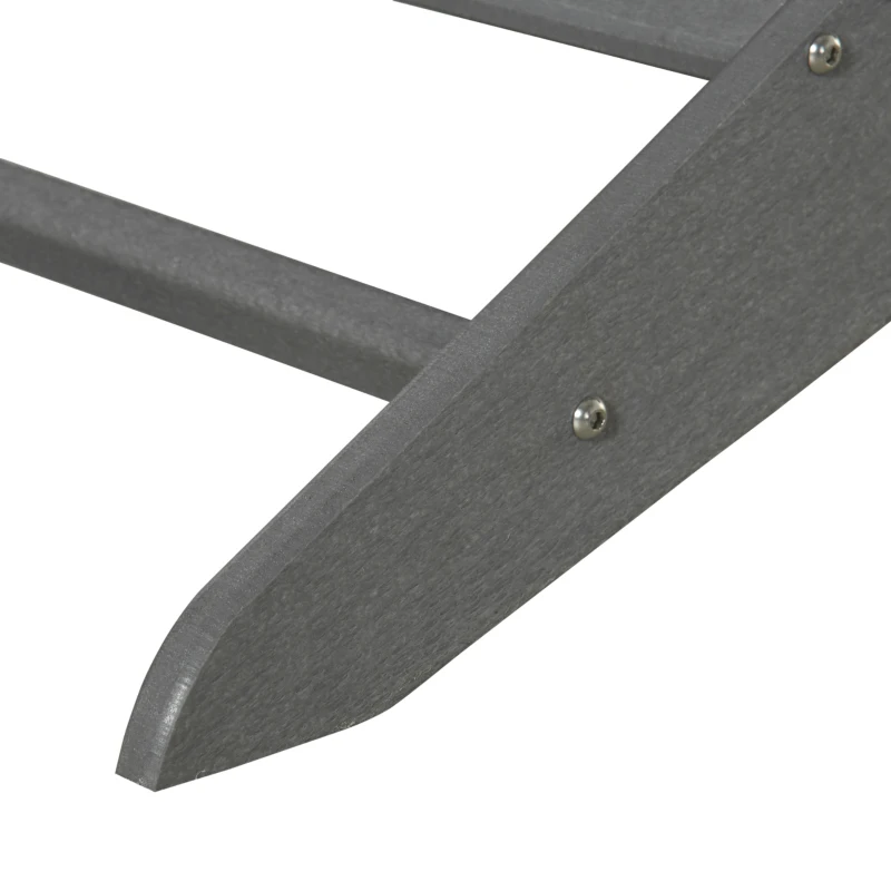 Outsunny Gartenstuhl, ergonomisches Design, wetterfest, HDPE, grau, 75 x 87 x 90 cm