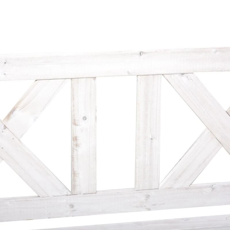 Outsunny Sitzbank mit Stauraum 2-Sitzer Gartentruhe Truhenbank Kissentruhe Aufbewahrung Weiß 115 x 61 x 85 cm